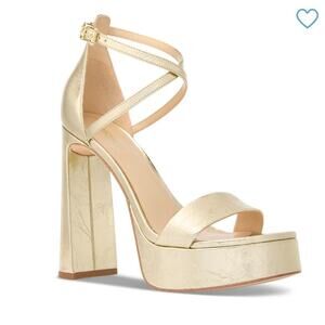 NIB Michael Kors Women's Cami Platform Sandals Gold 9M